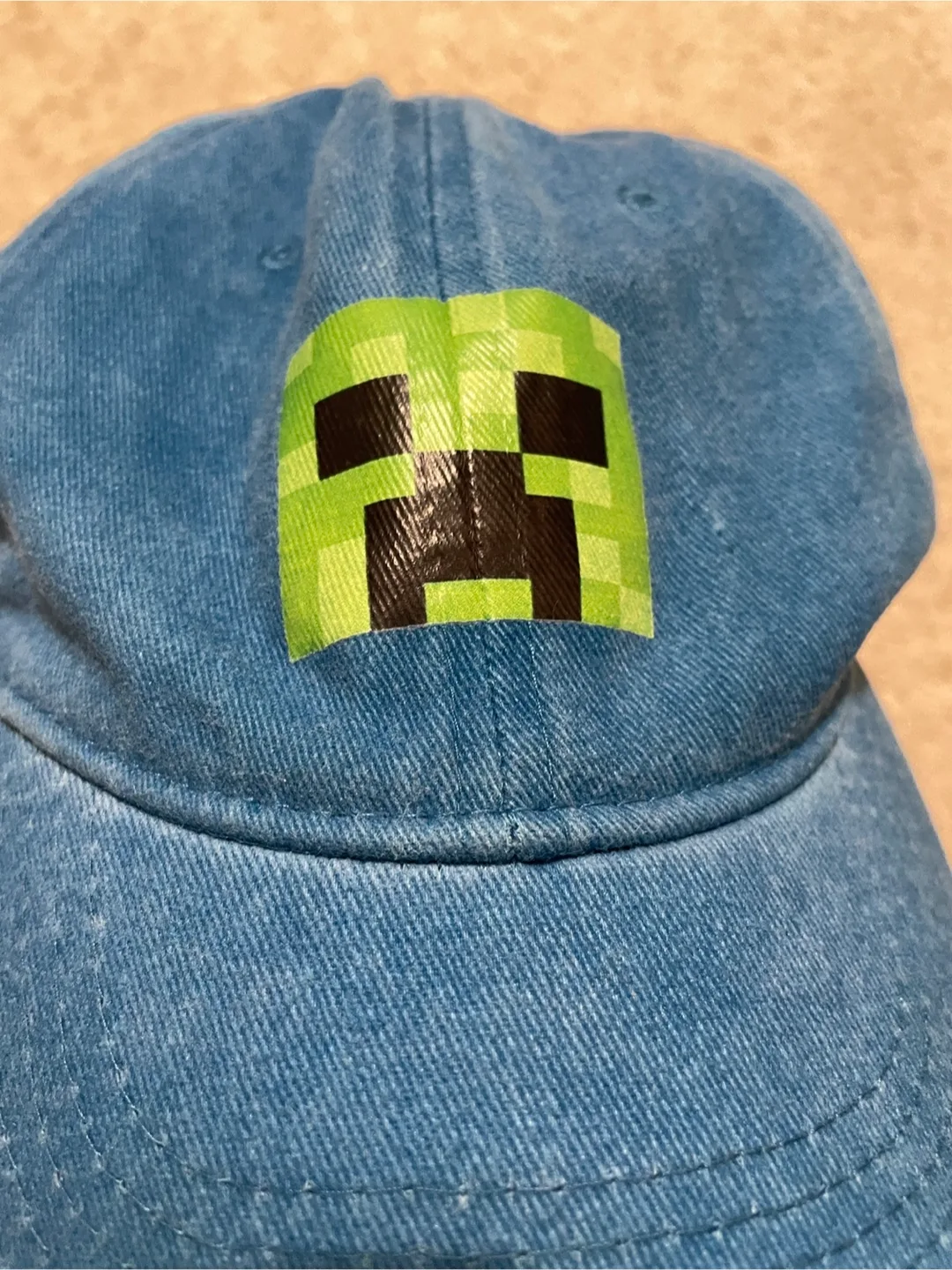 Minecraft Creeper Blue Baseball Cap image indicator(2)