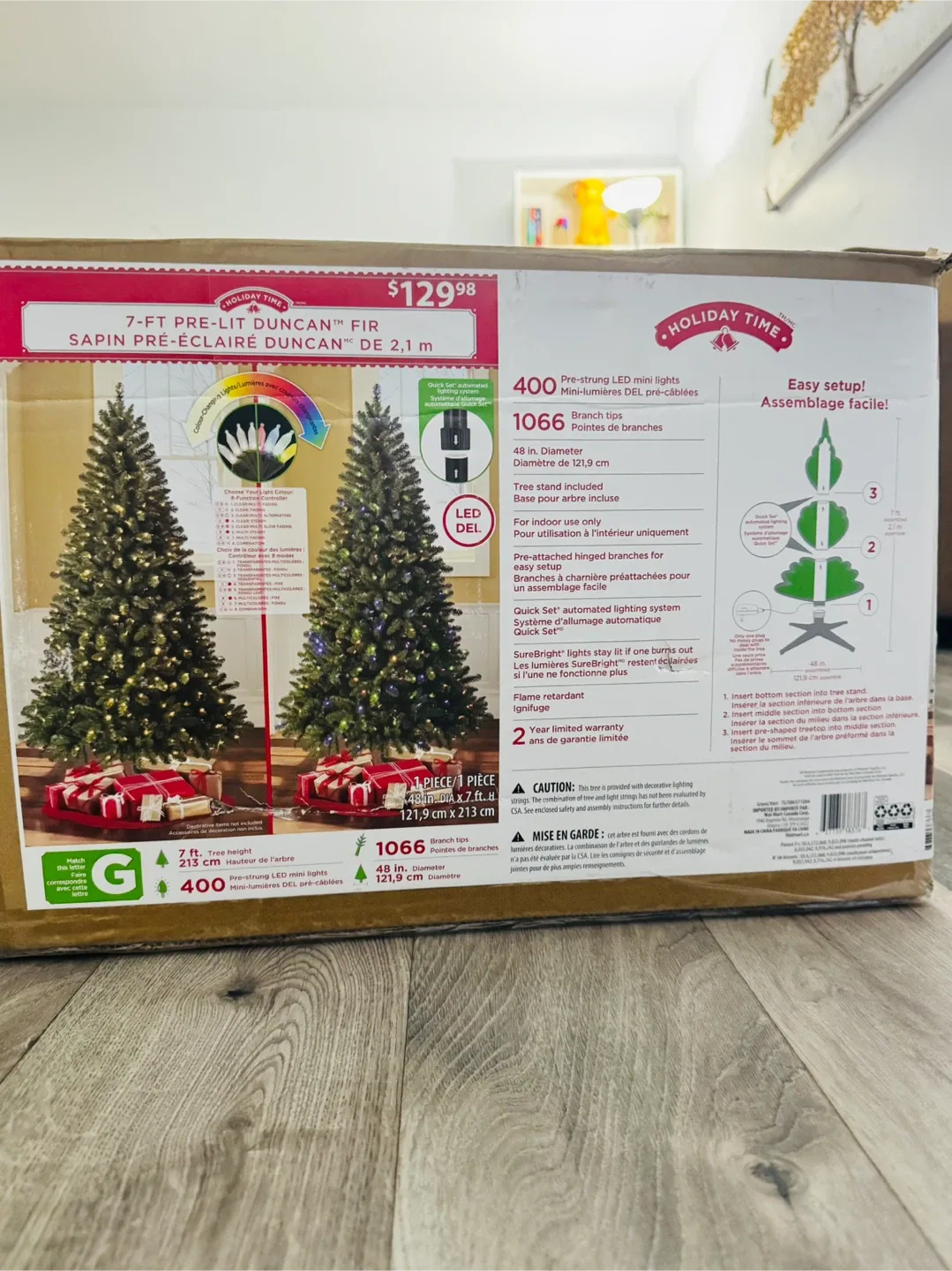 Holiday Time 7-ft Pre-Lit Duncan Fir Tree