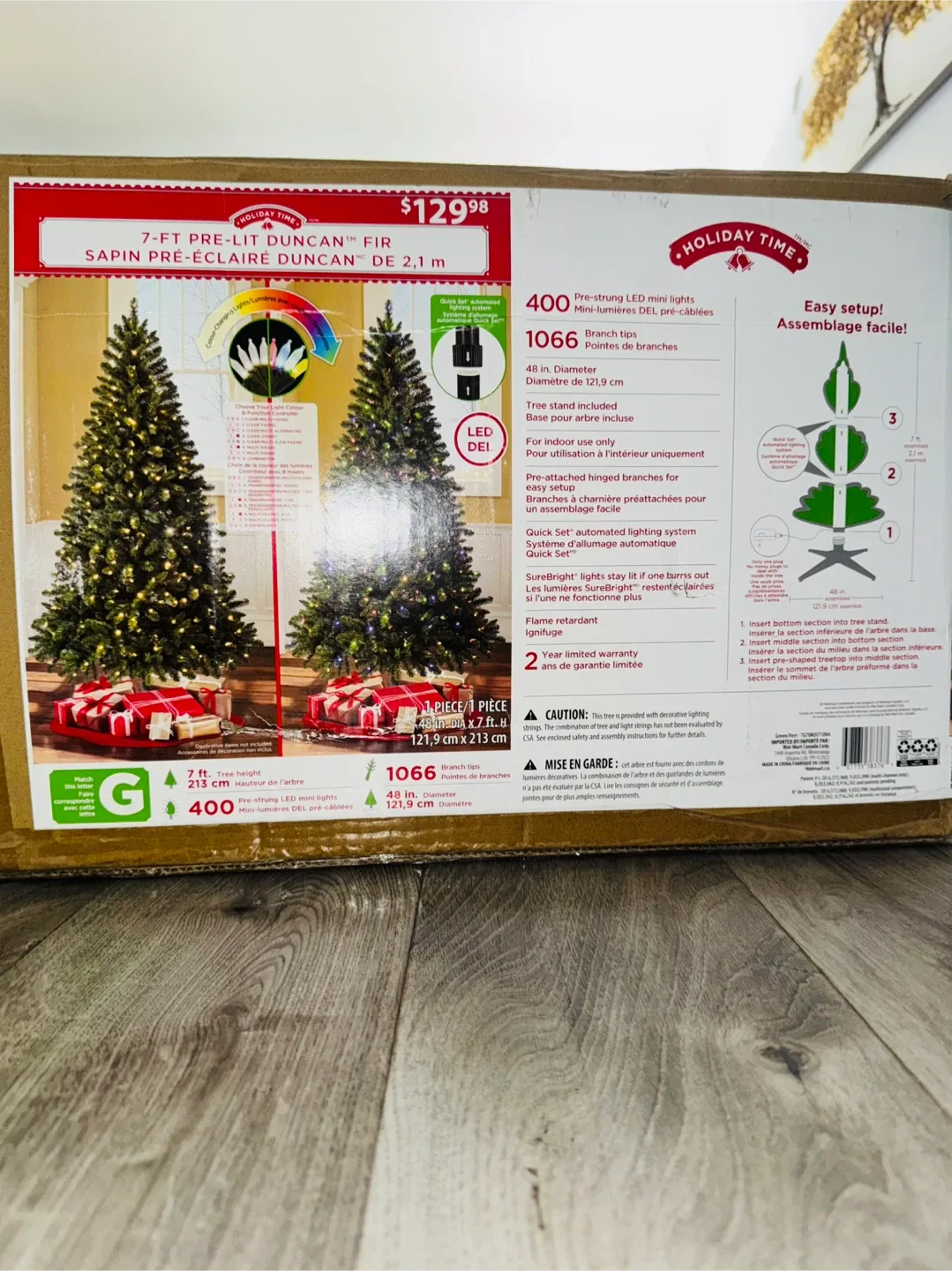 Holiday Time 7-ft Pre-Lit Duncan Fir Tree image indicator(5)