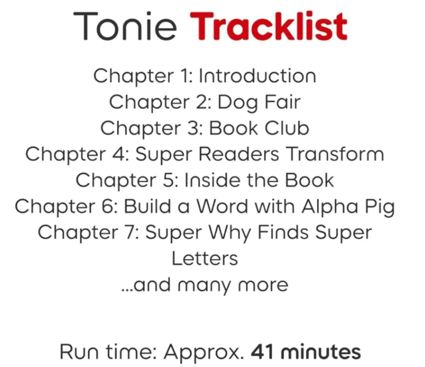 New Tonies Super Why Sealed image indicator(6)