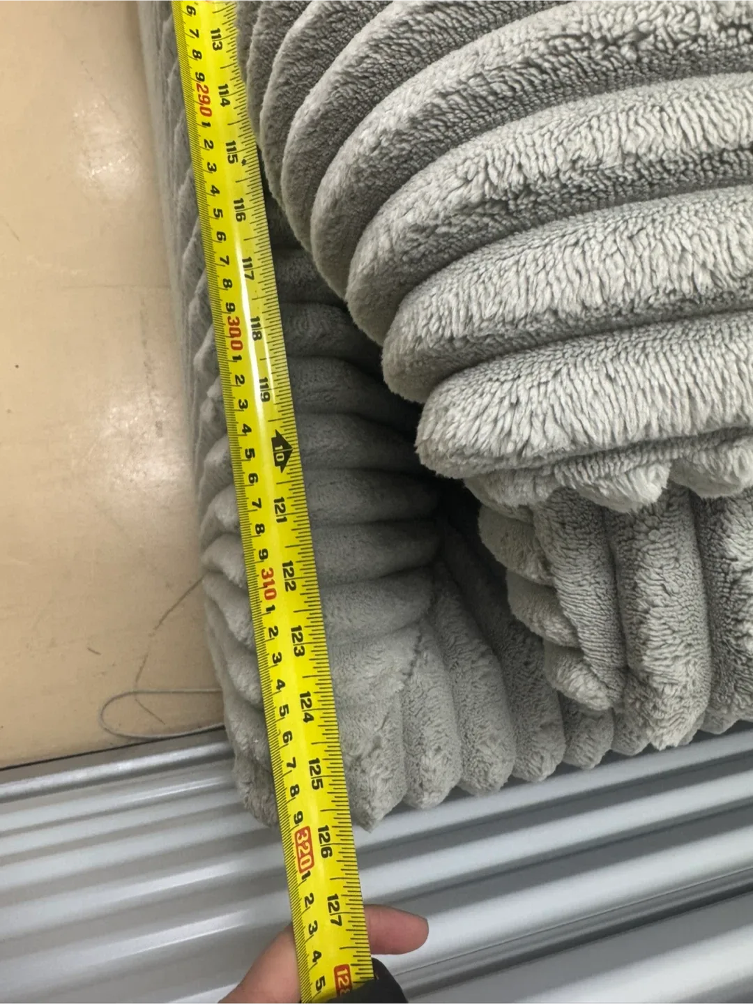 Grey Corduroy Sectional Sofa image indicator(6)