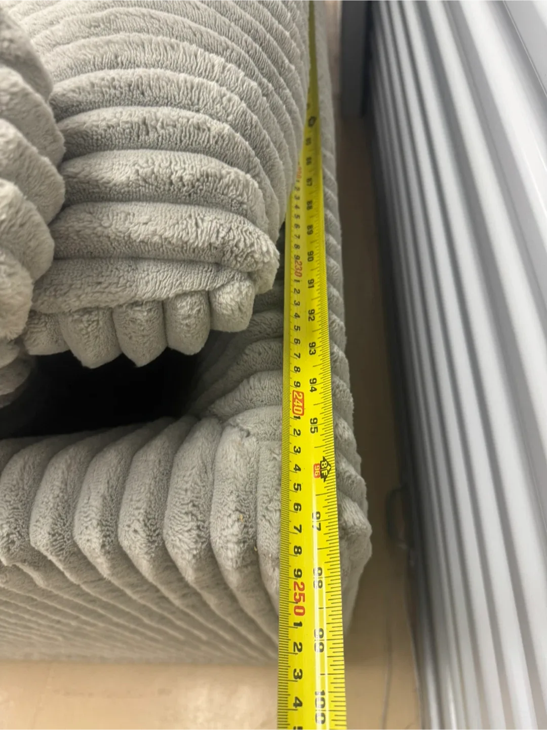 Grey Corduroy Sectional Sofa image indicator(7)