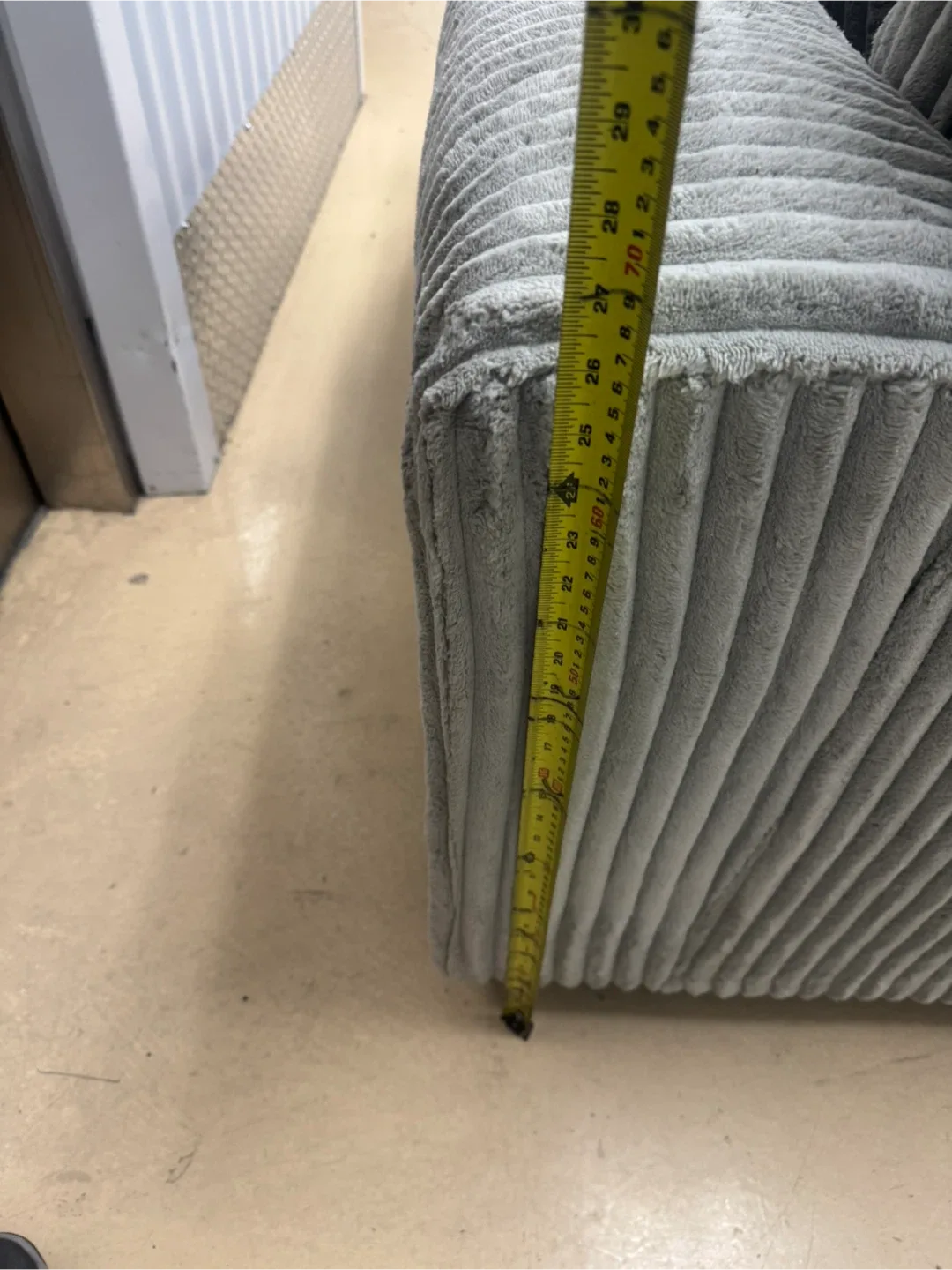 Grey Corduroy Sectional Sofa image indicator(8)