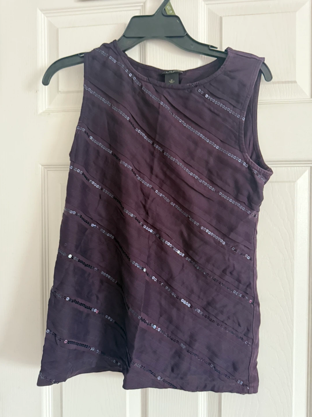 Ann Taylor Loft Purple Sequin Tank - Size M - photo 2