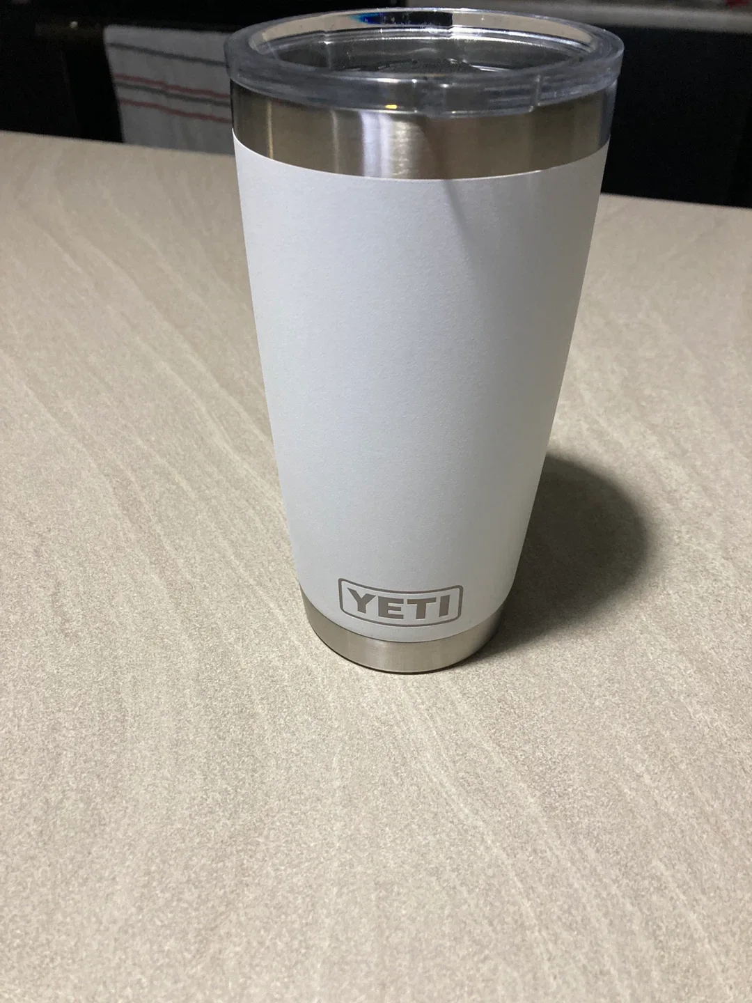 #Cleanout White Yeti Rambler (20 oz) - New and Unwashed