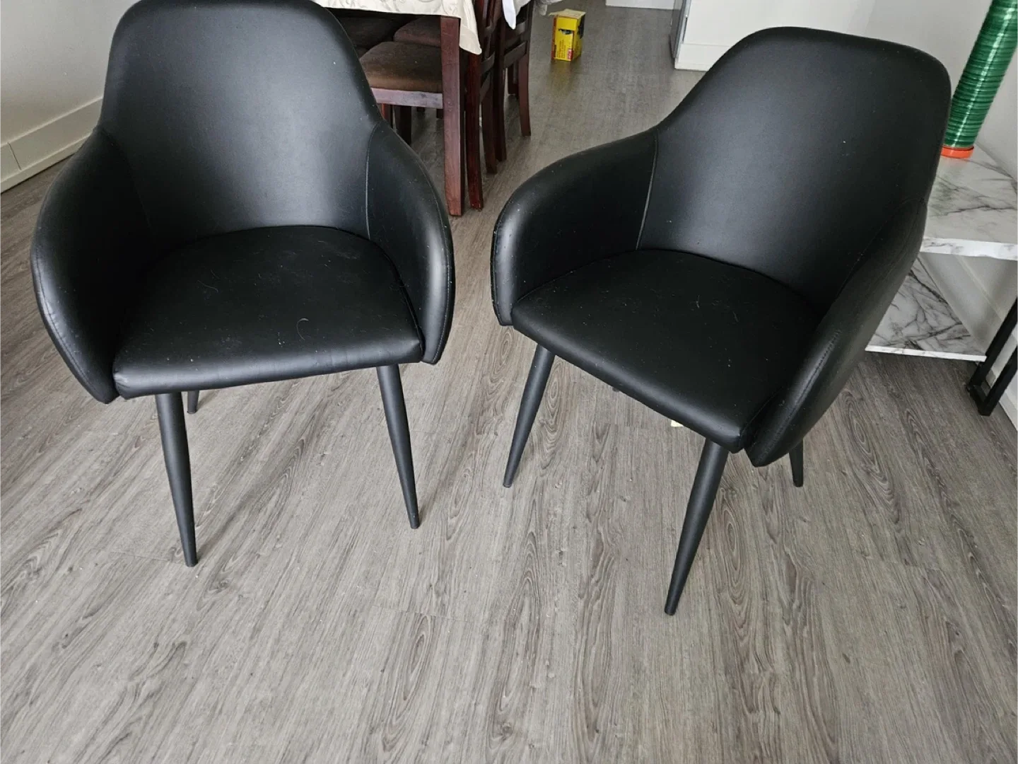 Pair of Black Accent Chairs