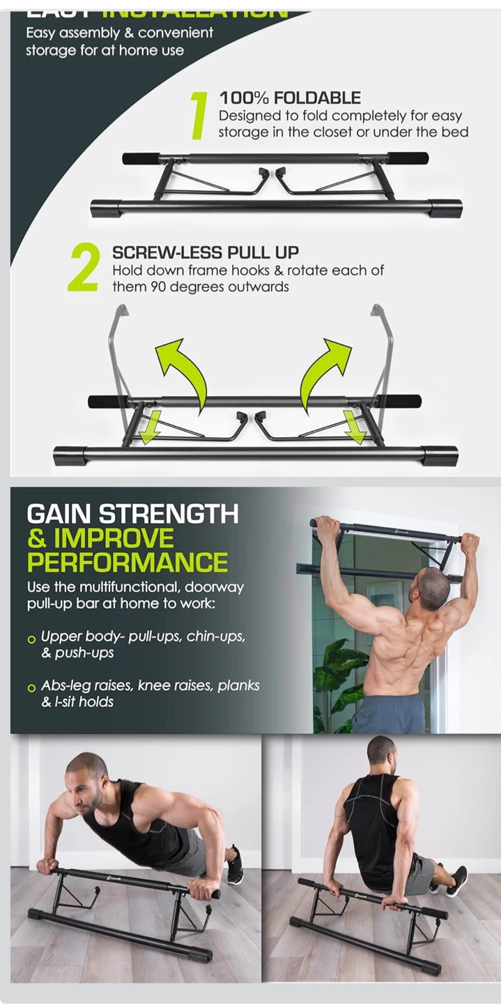 ARTEESOL Foldable Doorway Pull-Up Bar - photo 5