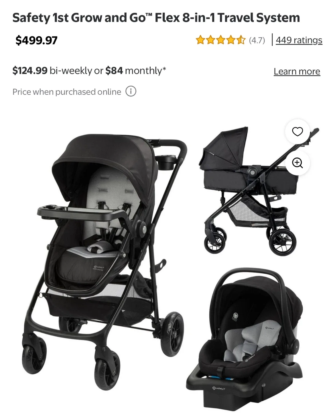 Safety 1st Grow and Go Flex 8-in-1 Travel System