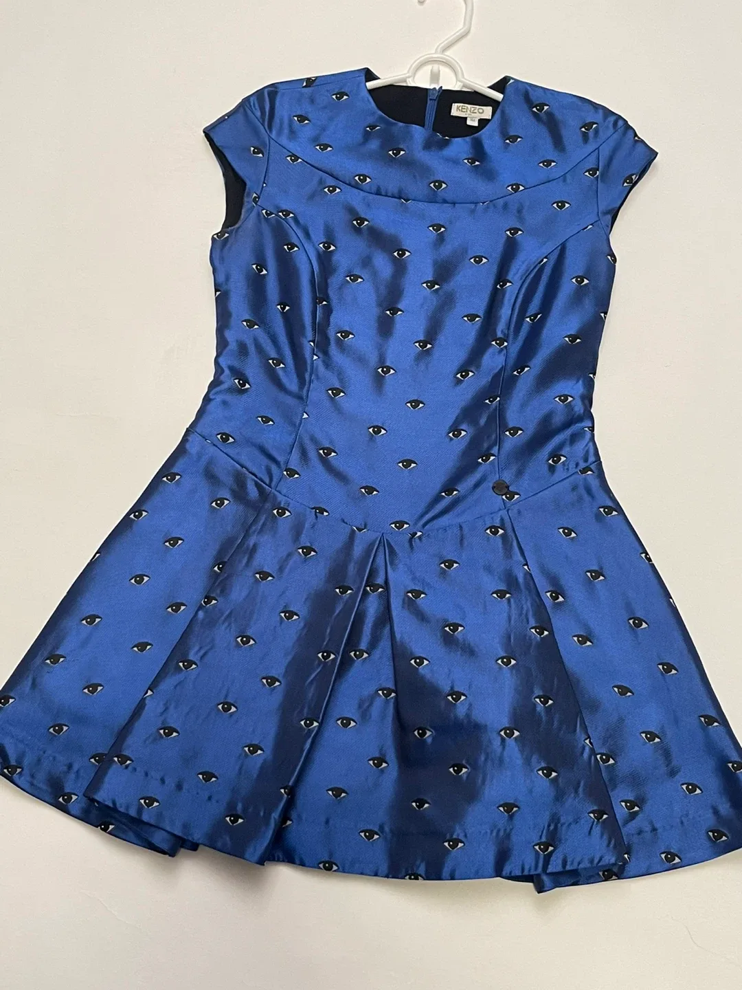 KENZO Kids Blue Eye Print Dress Size 14A image indicator(3)