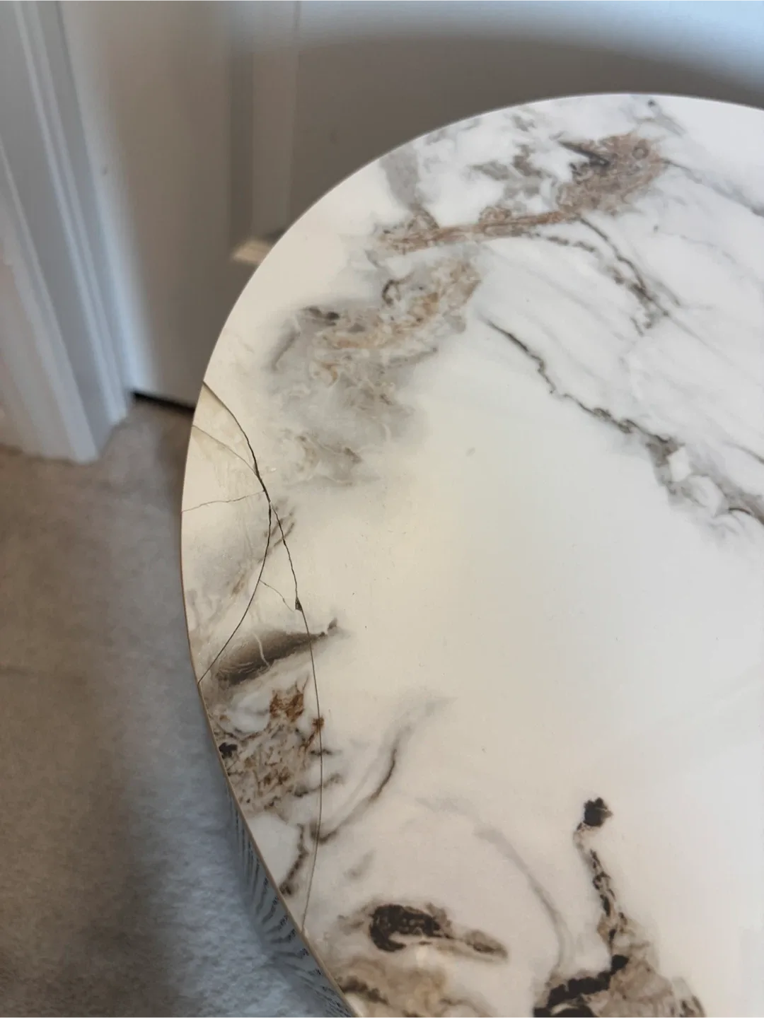 Black Side Table with Marble Top image indicator(3)