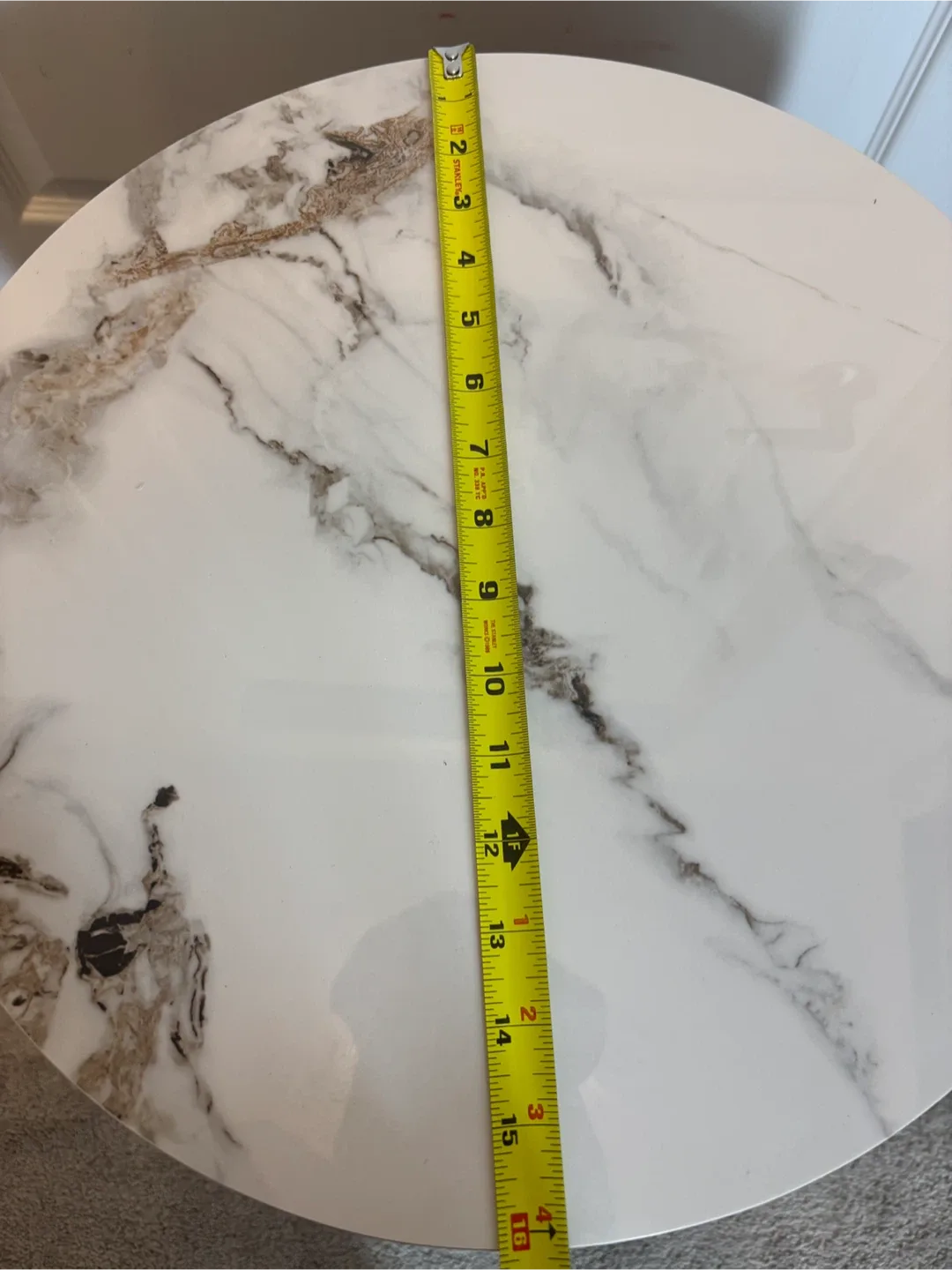 Black Side Table with Marble Top image indicator(5)