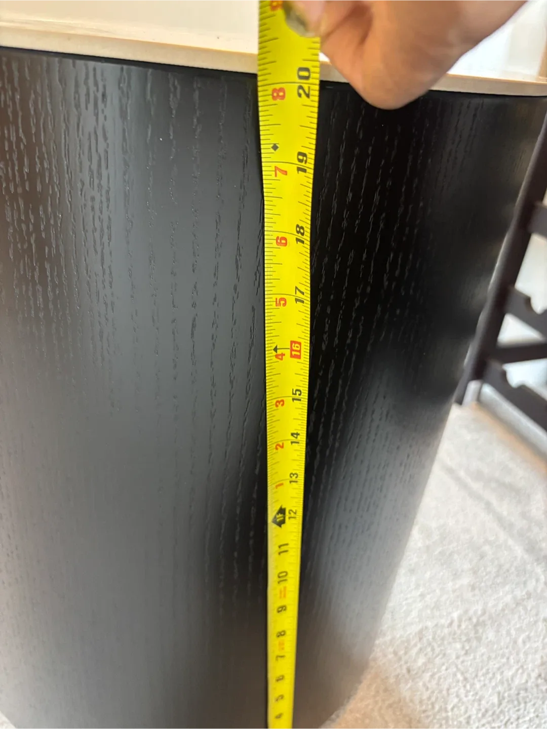 Black Side Table with Marble Top image indicator(6)