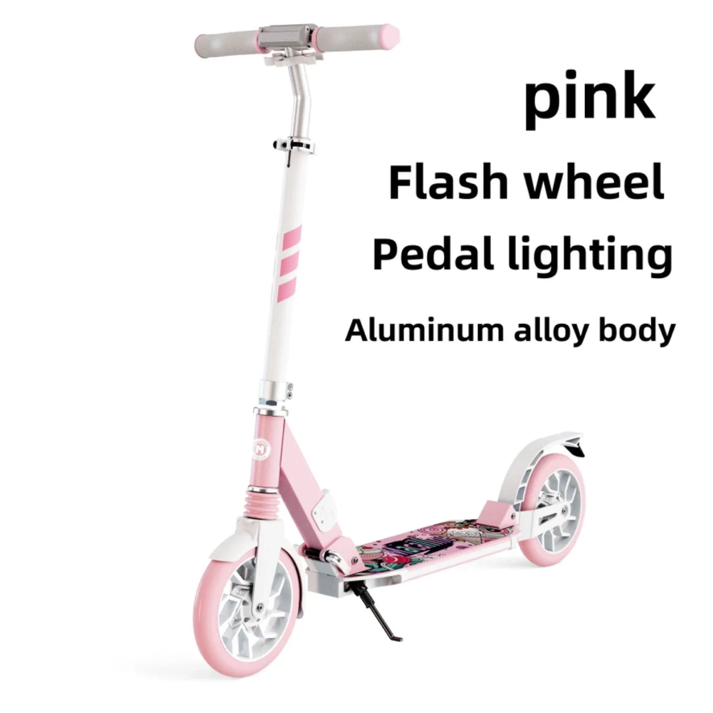 Macalline Pink Scooter - Flash Wheel, Pedal Lighting