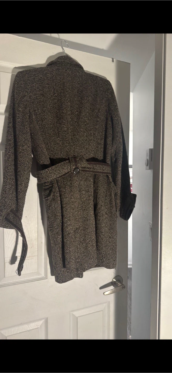 Zara Basic Wool Blend Coat - Size L - photo 3