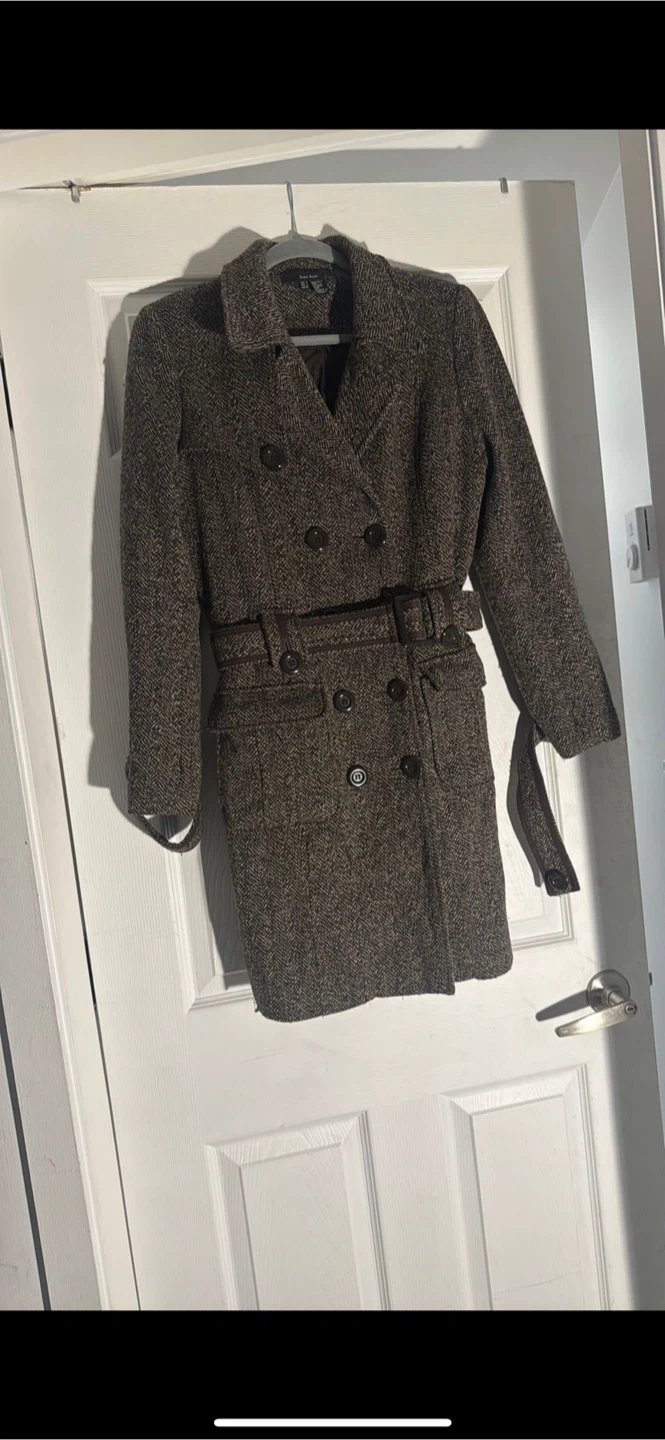 Zara Basic Wool Blend Coat - Size L