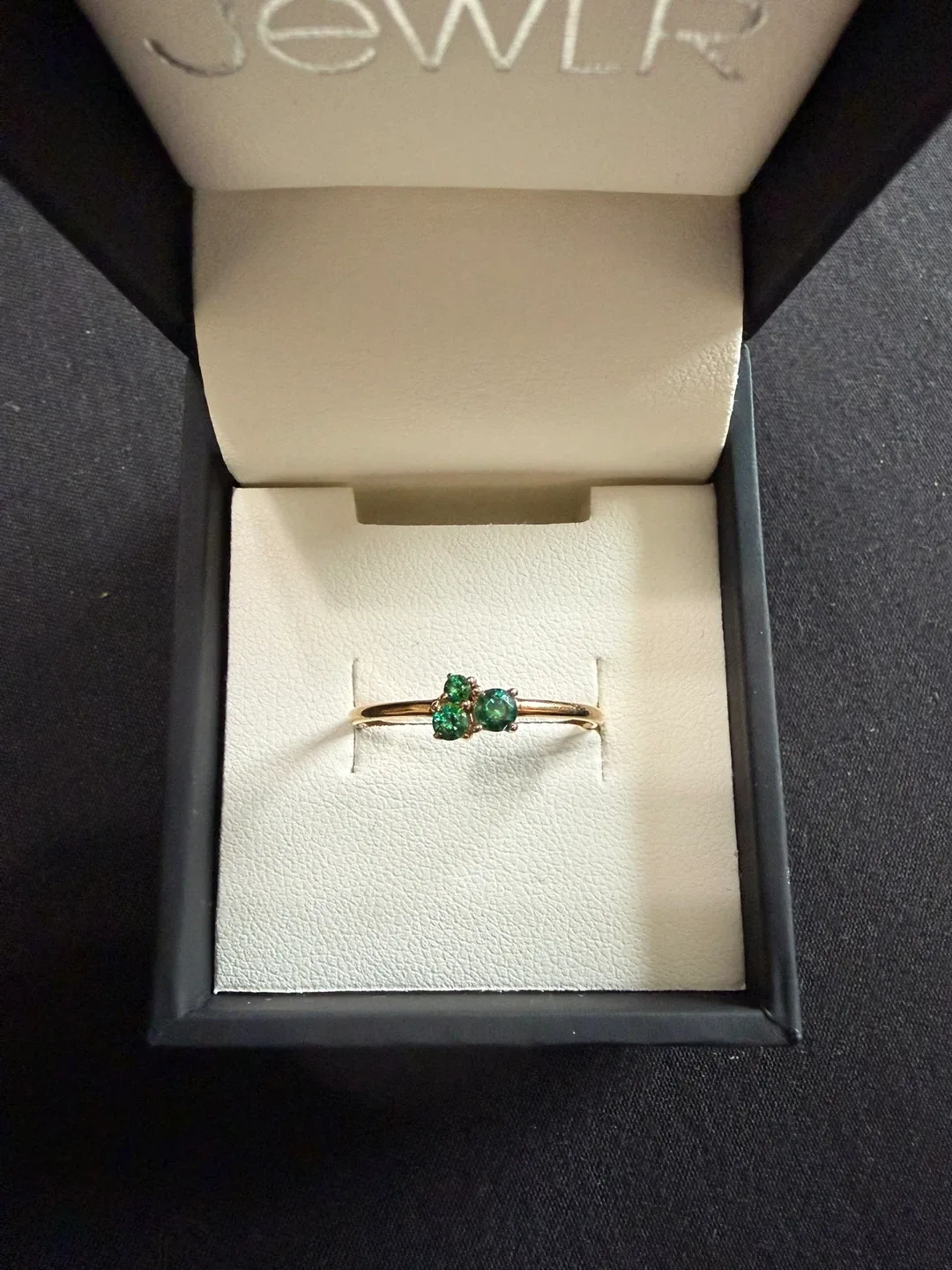Women’s 10K Gold Emerald Ring - Size 7.5