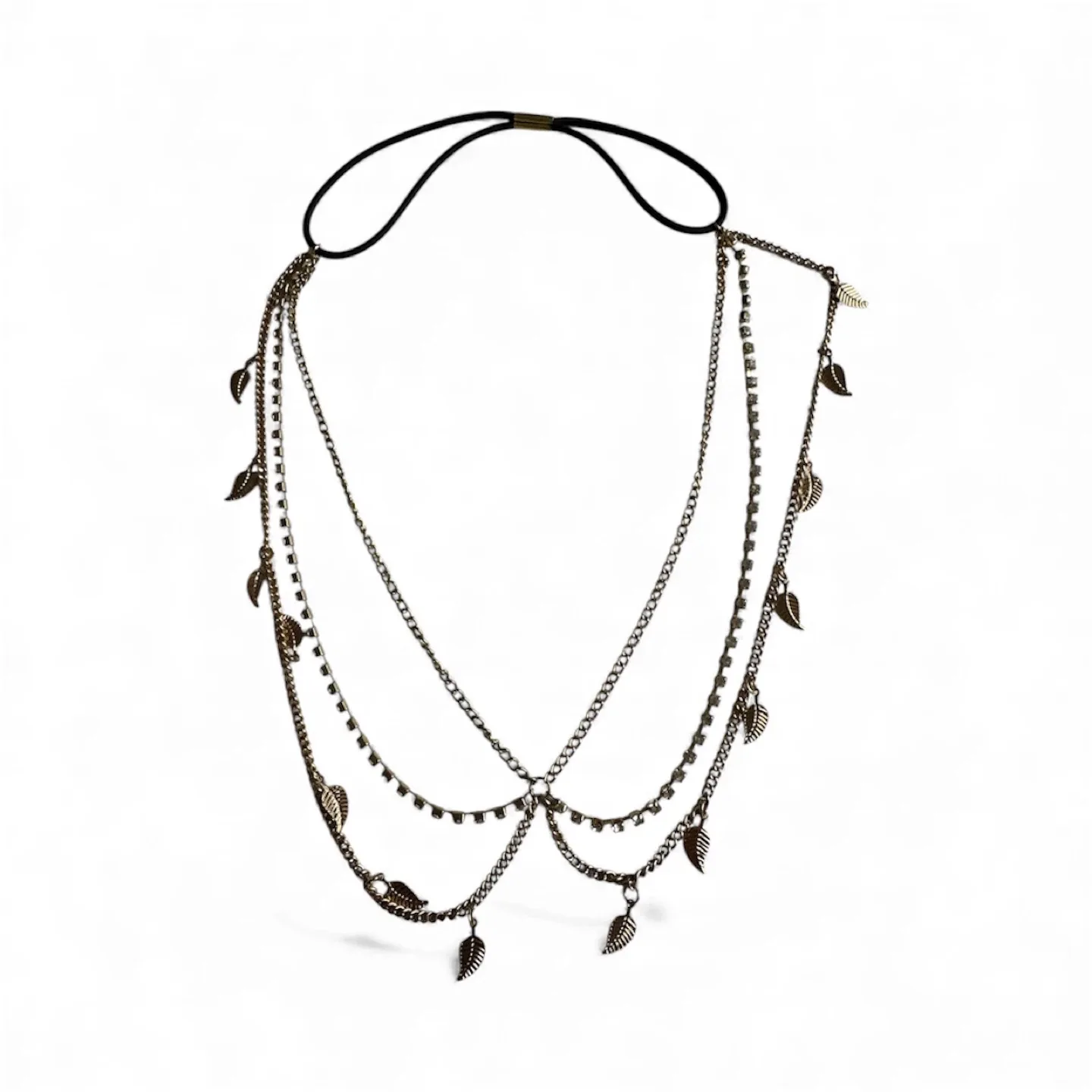 Gold Leaf Chain Headband