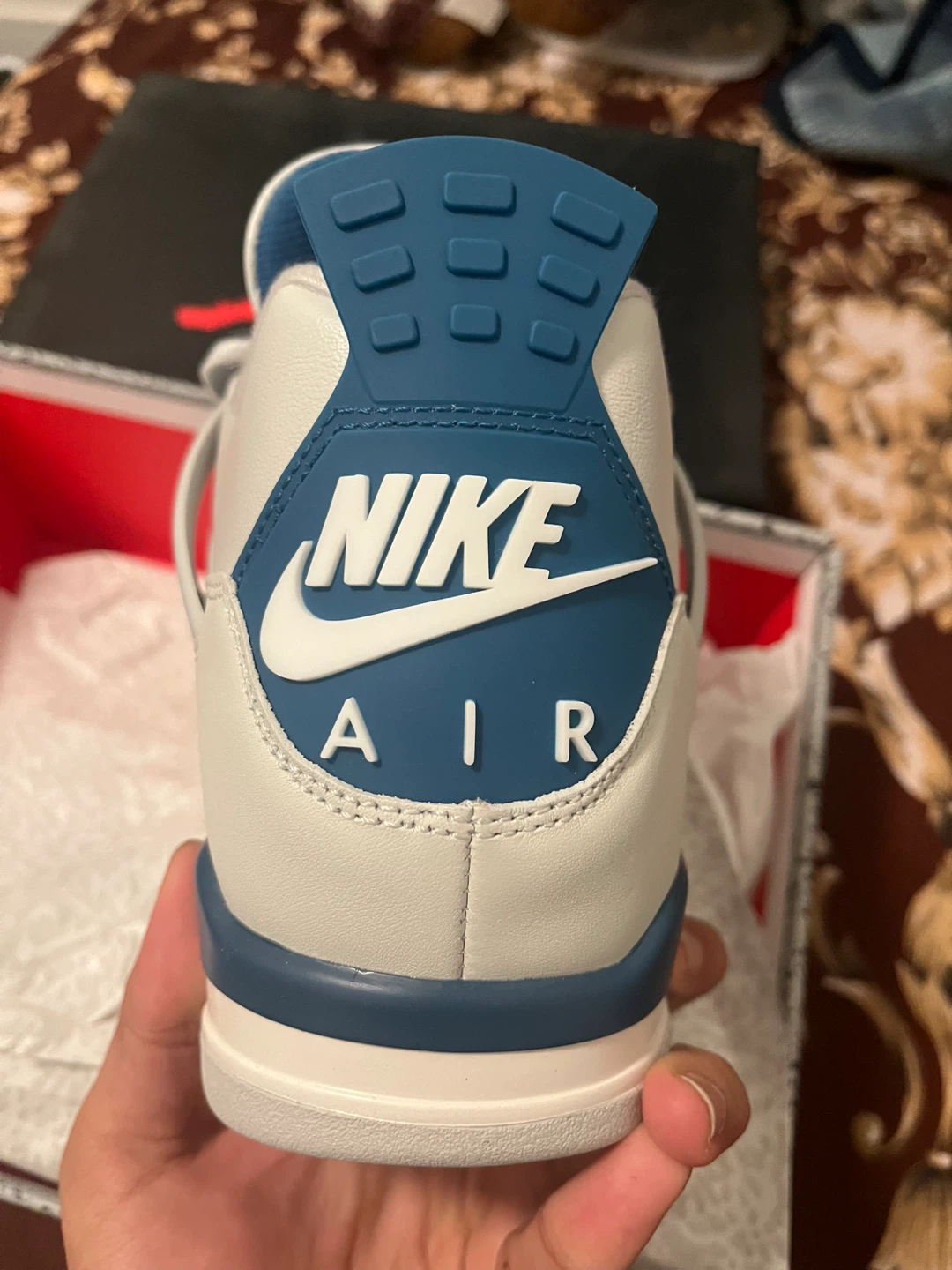 Nike Air Jordan 4 Retro Military Blue Size 12 - photo 3