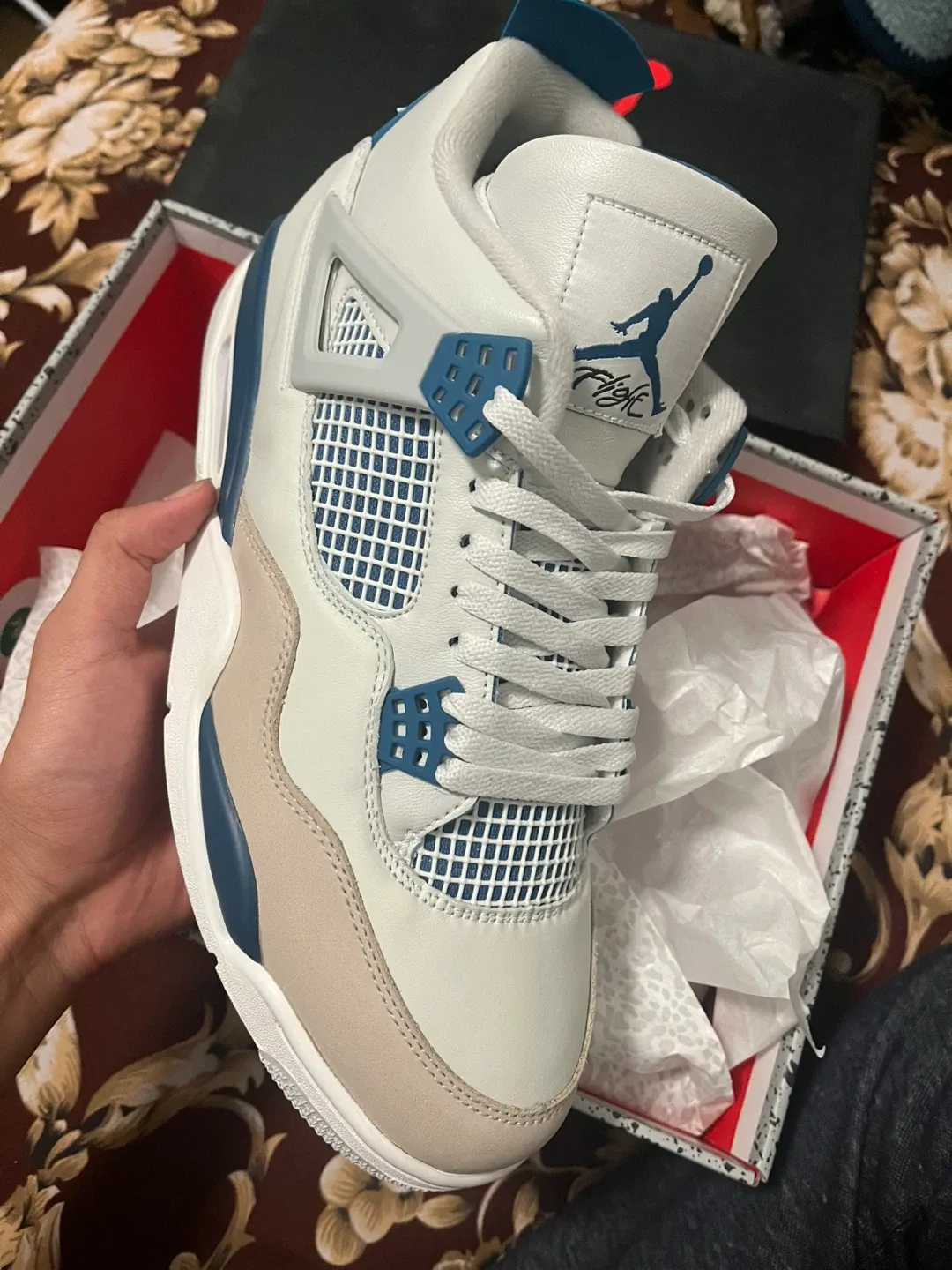 Nike Air Jordan 4 Retro Military Blue Size 12