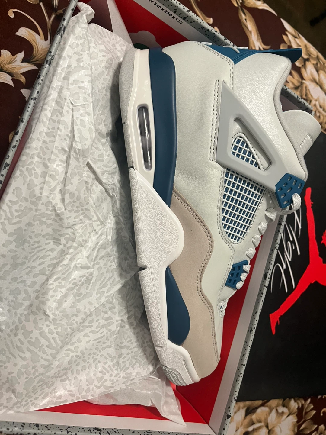 Nike Air Jordan 4 Retro Military Blue Size 12 - photo 4