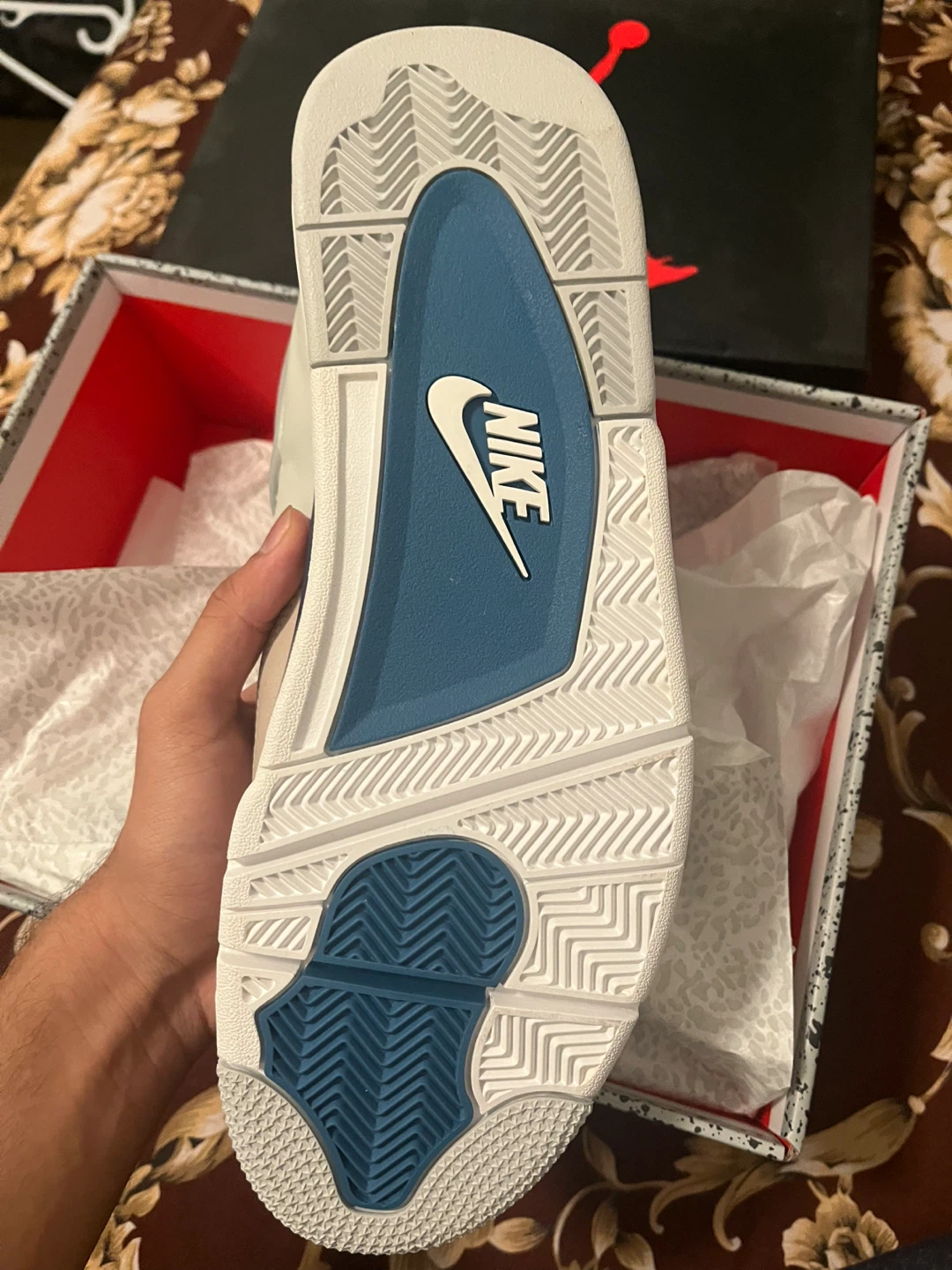 Nike Air Jordan 4 Retro Military Blue Size 12 - photo 2