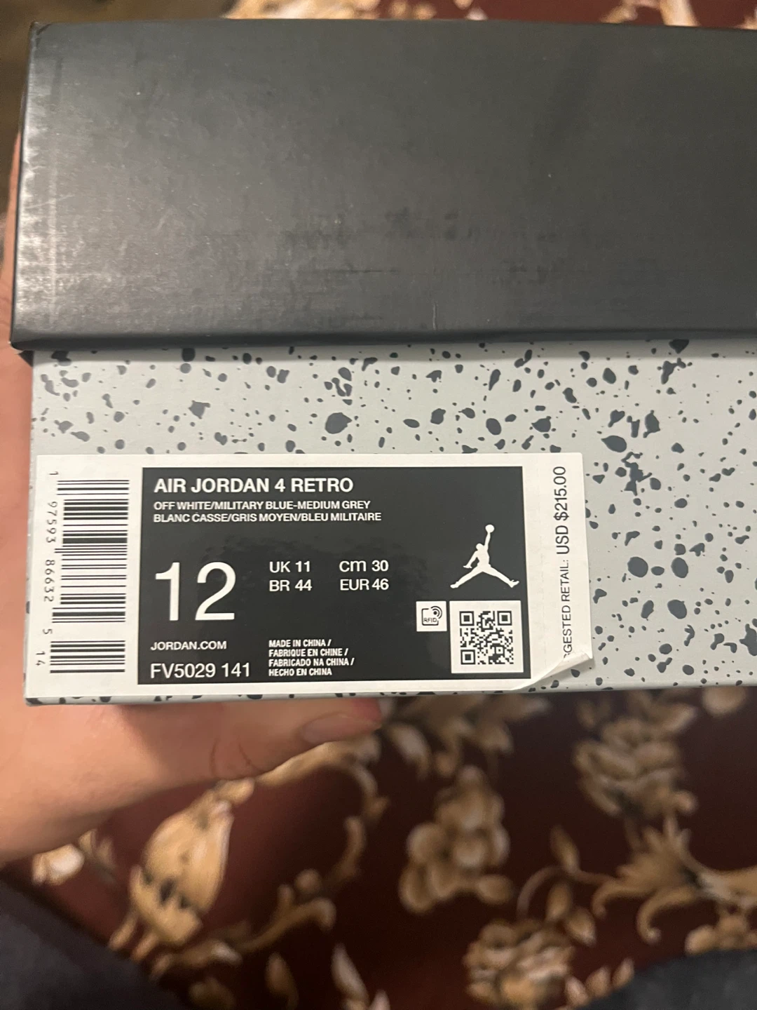 Nike Air Jordan 4 Retro Military Blue Size 12 - photo 5