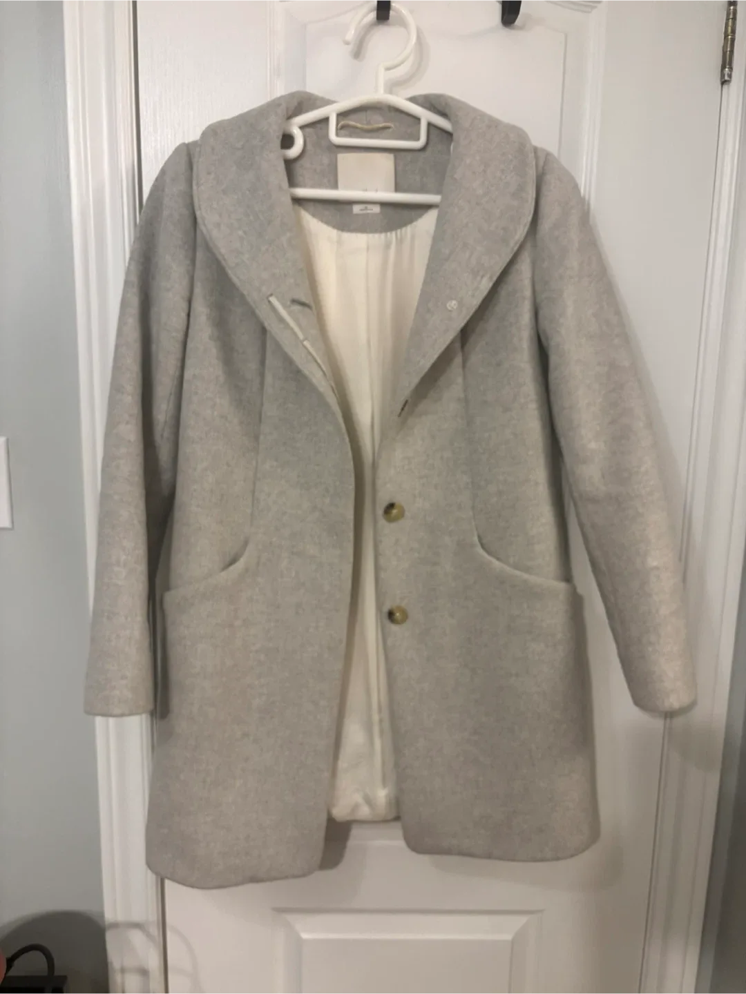LIKE NEW Aritzia Wilfred Grey Wool Blend Coat - Size XS
