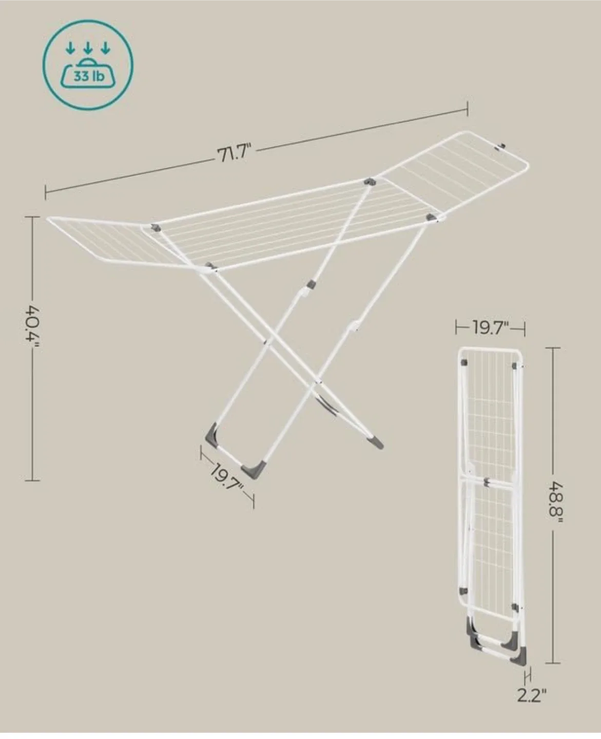 Home Laundry Rack - White image indicator(2)
