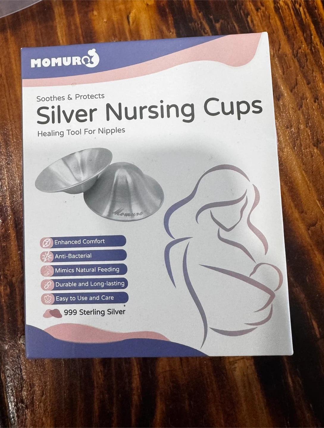 MOMURQ Silver Nursing Cups - New in Box