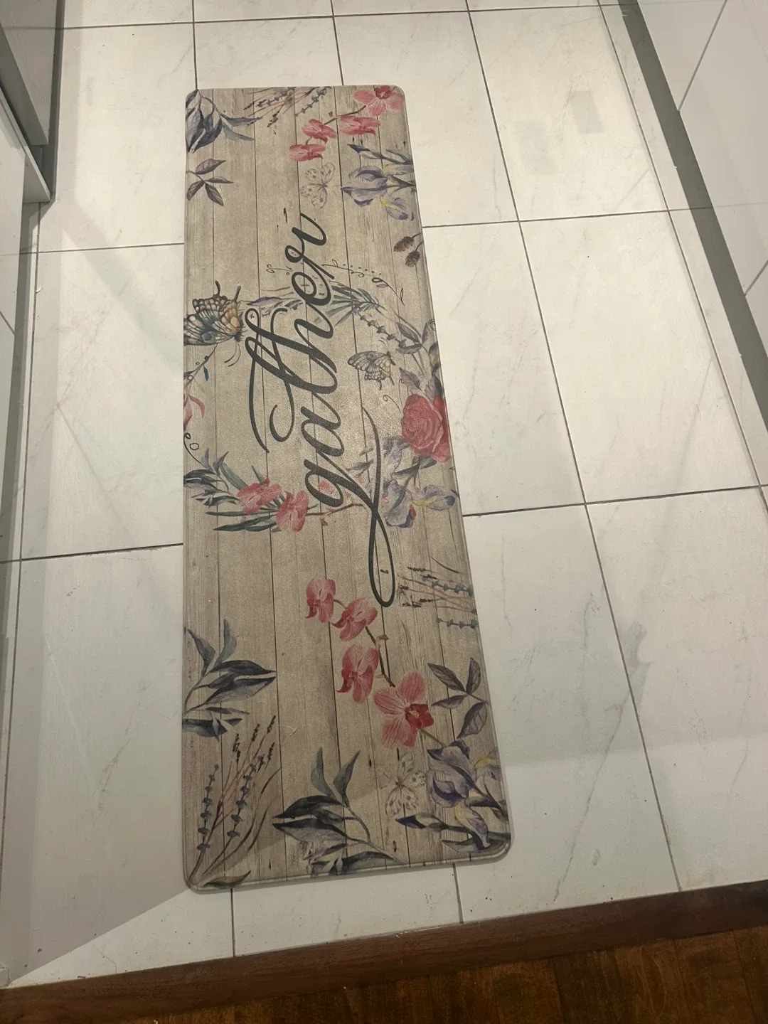 Floral 'Gather' Kitchen Mat