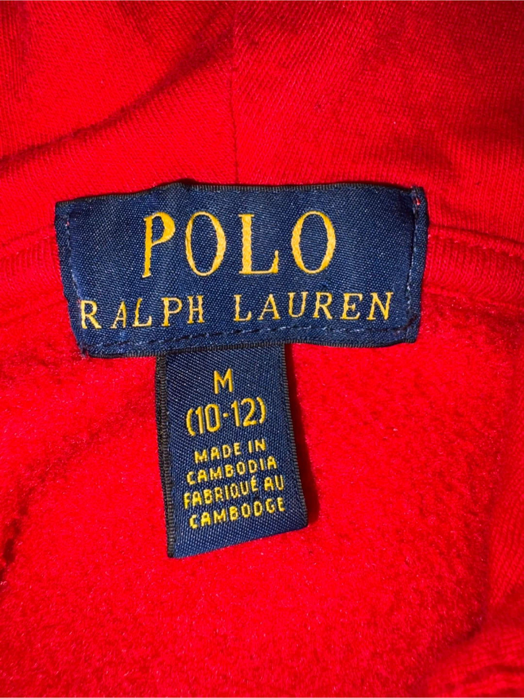 Ralph Lauren Red Hoodie - Size M (10-12) - photo 4