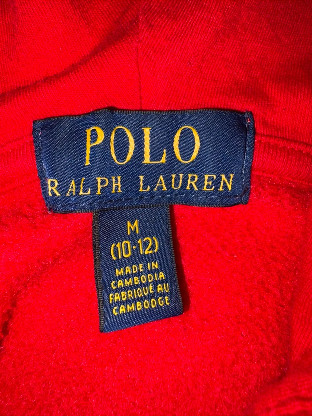 Ralph Lauren Red Hoodie - Size M (10-12) image indicator(4)
