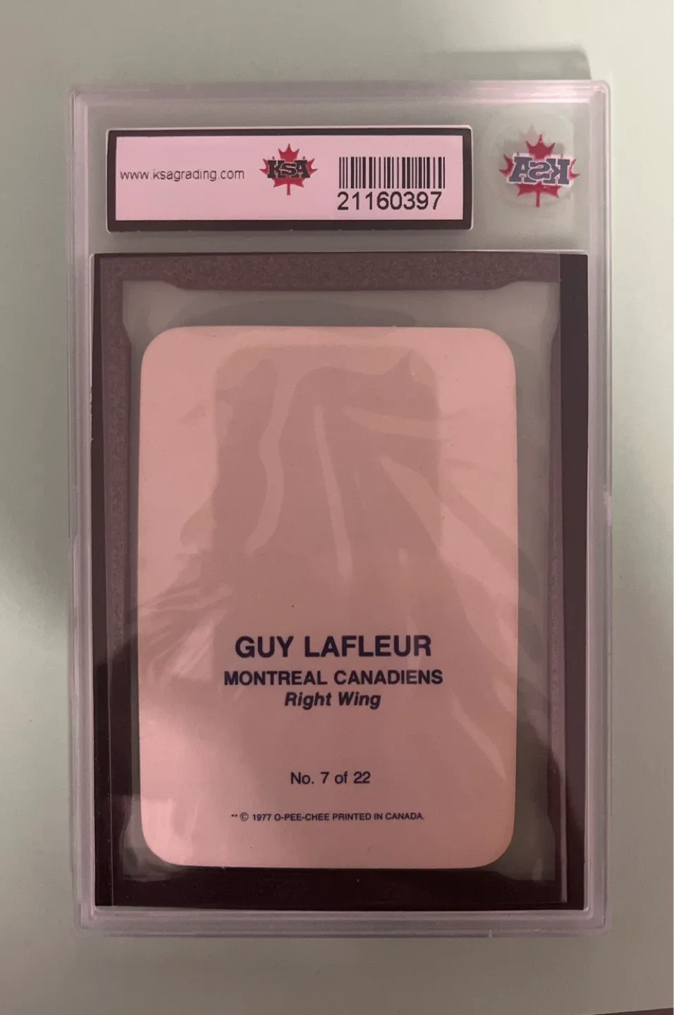 Guy Lafleur 1977-78 OPC Glossy Hockey Card