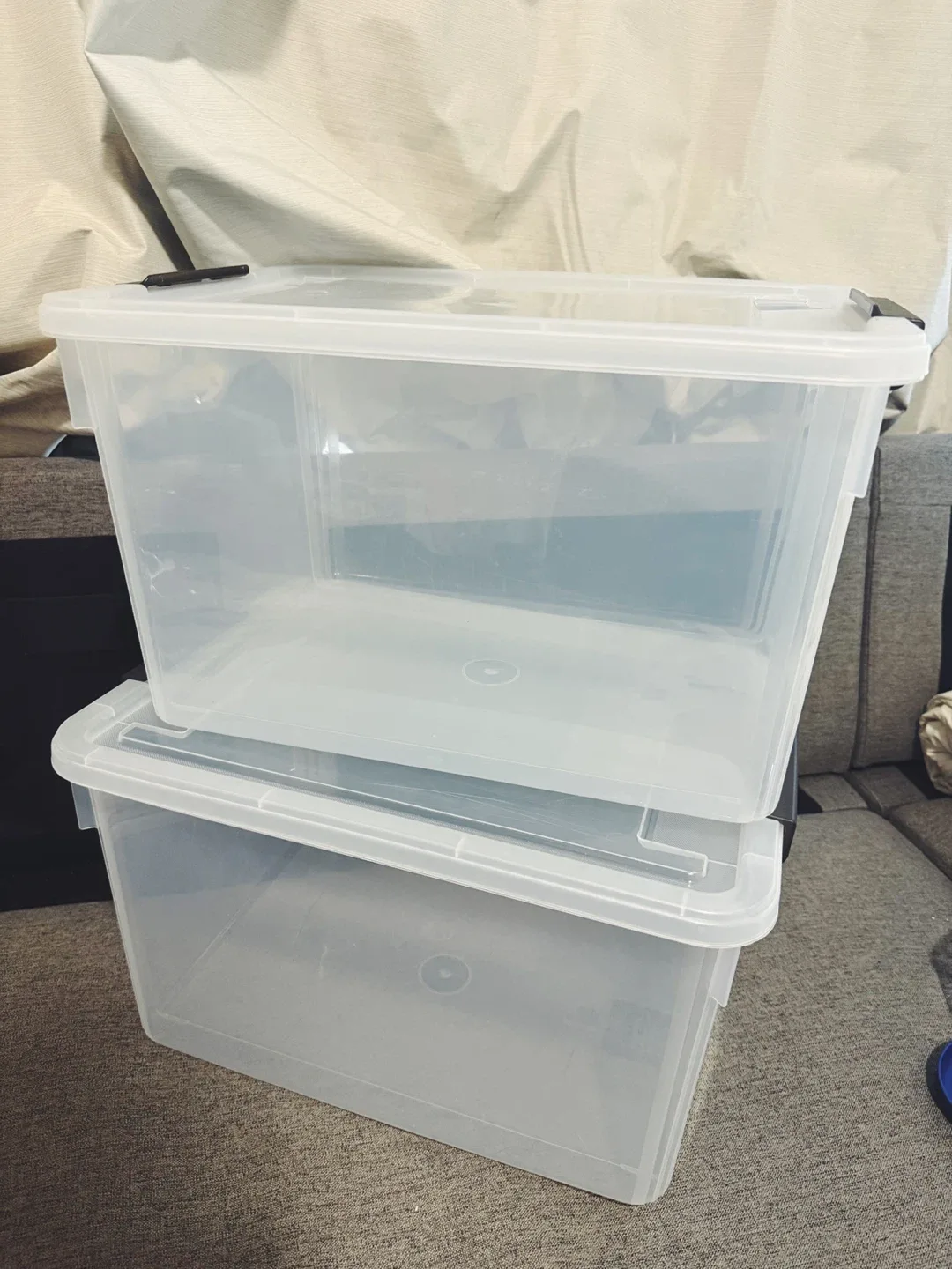 Big storage plastic bins , set of 2 for $35