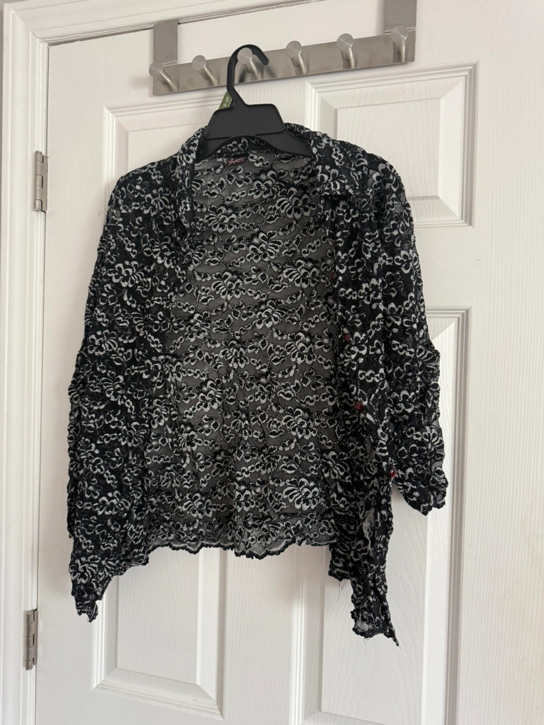 Frederick's of Hollywood Black Lace Cardigan XL