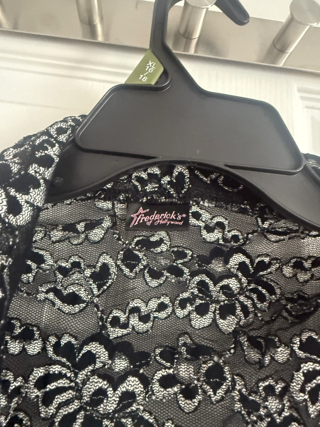 Frederick's of Hollywood Black Lace Cardigan XL - photo 2