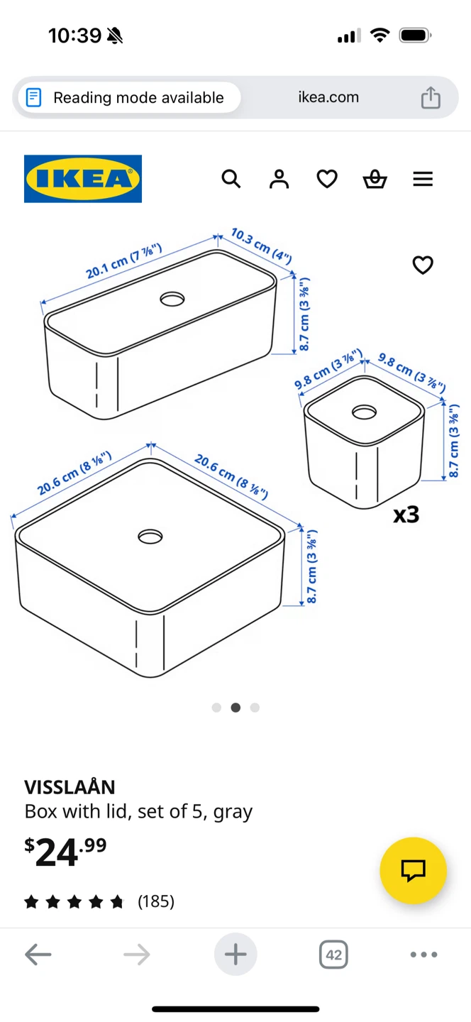 IKEA Visslaan Box with Lid x2set - photo 4