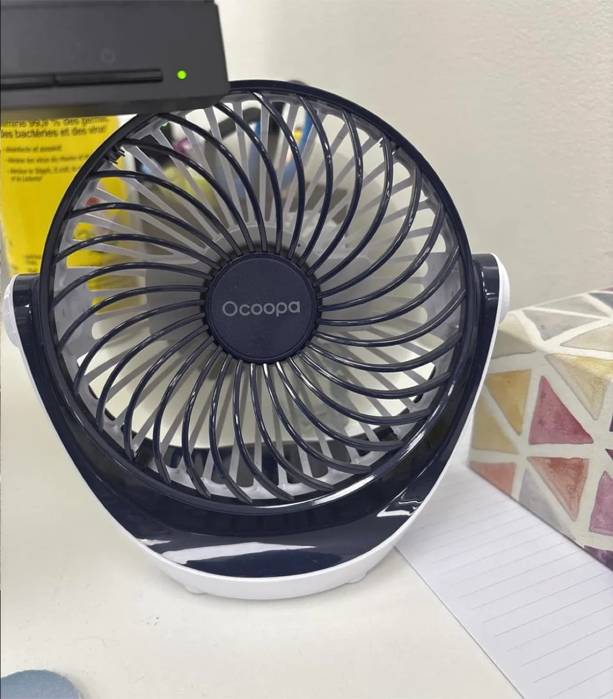 Ocoopa Rechargeable Desk Fan - Like New!