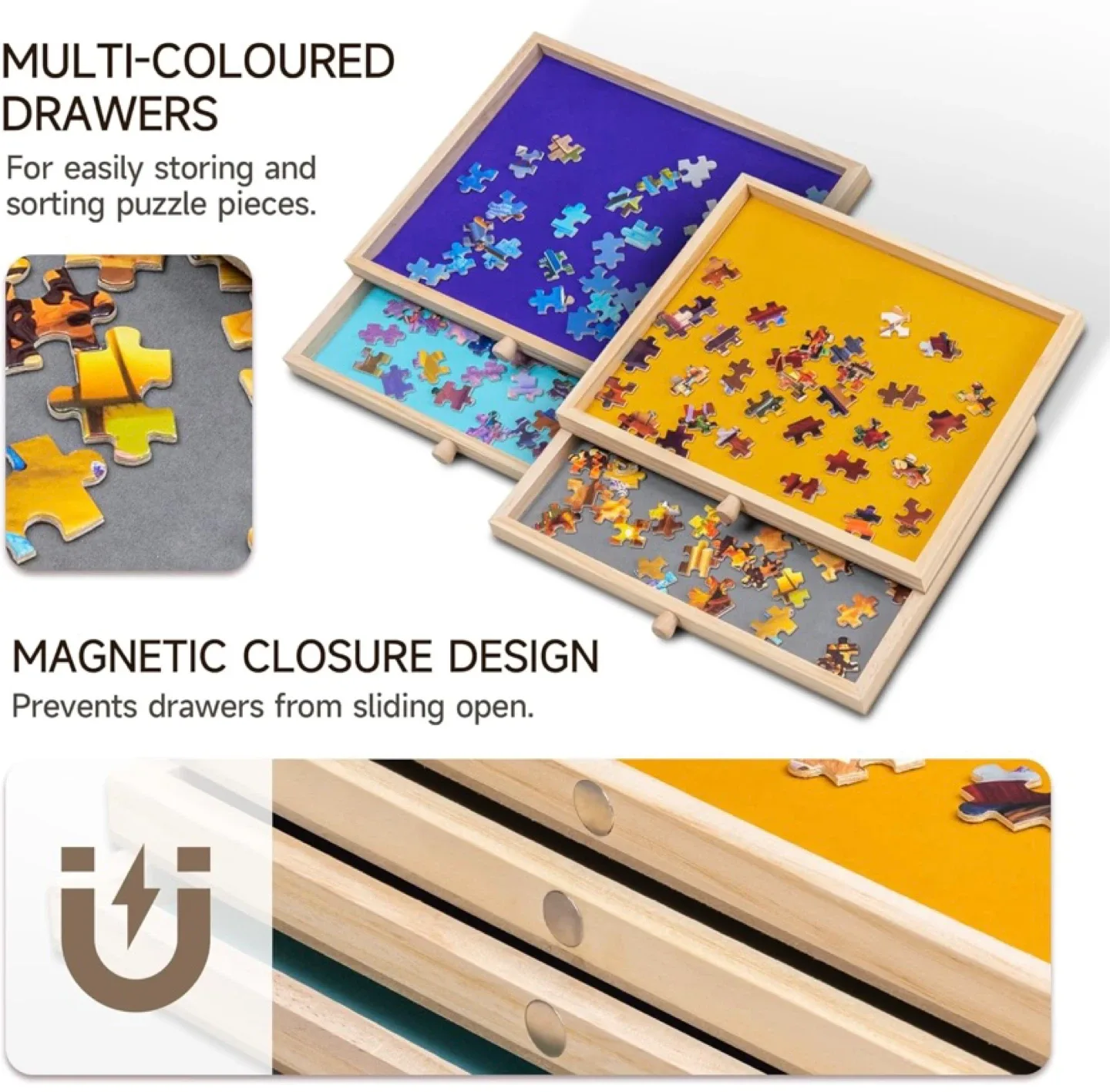 New Rotating Puzzle Board Table with Adjustable Stand/Bracket image indicator(7)