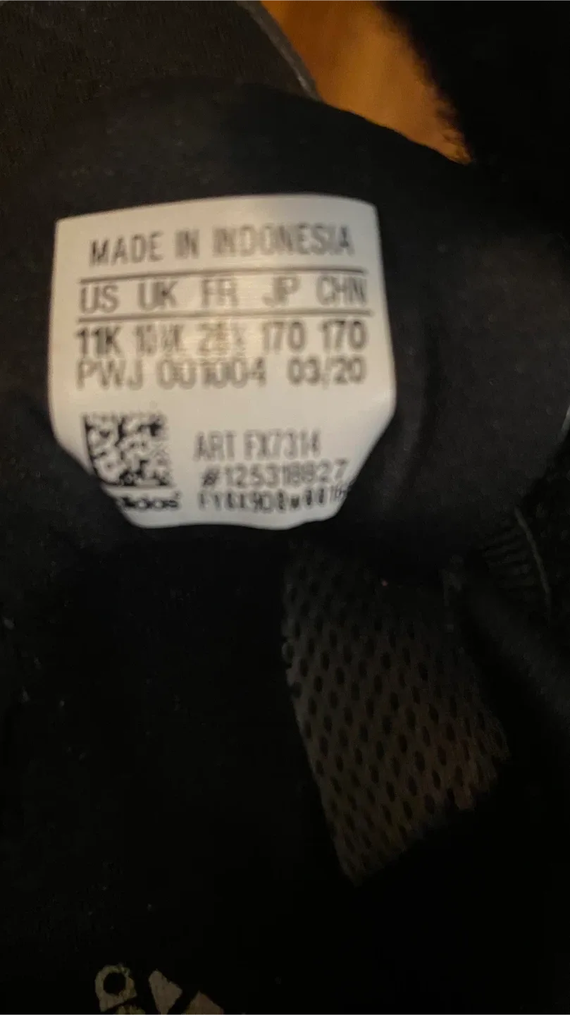 Adidas Duramo 10 Toddler Black Shoes - Size 11K image indicator(4)