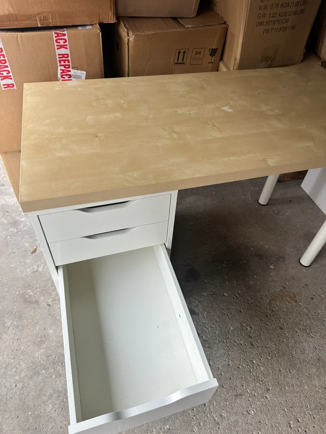 IKEA Alex Desk with Drawer Unit image indicator(4)