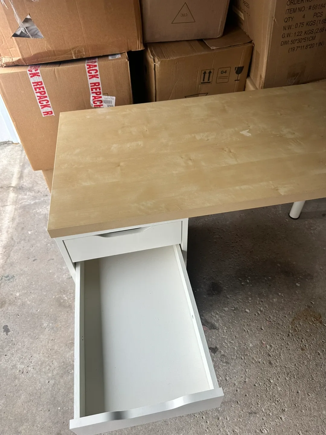 IKEA Alex Desk with Drawer Unit image indicator(5)