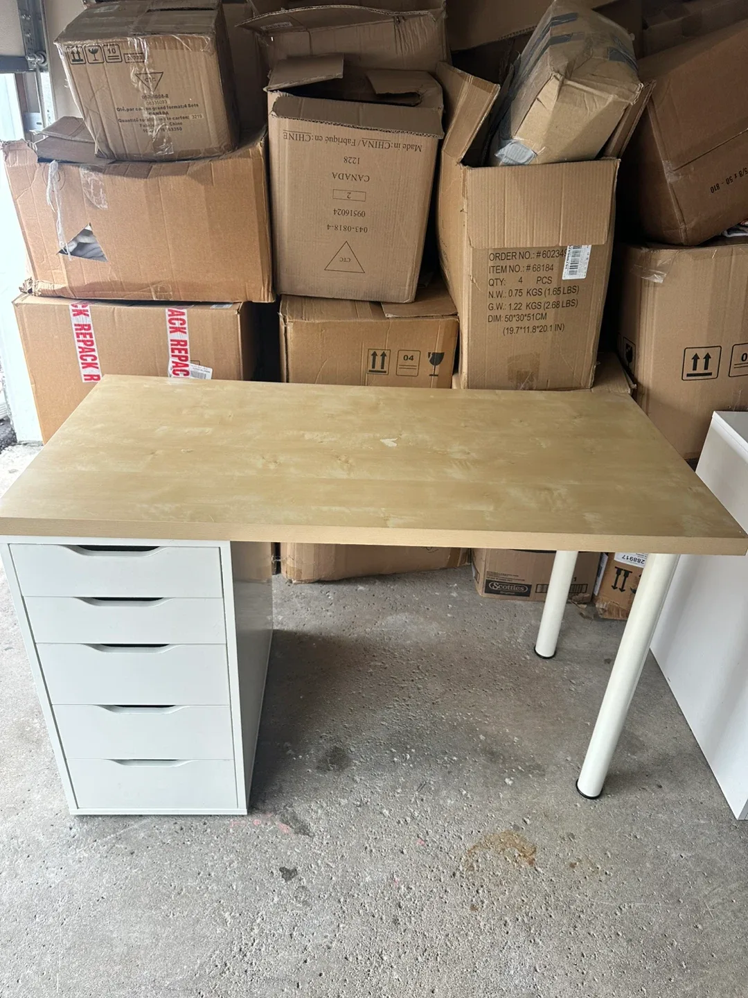 IKEA Alex Desk with Drawer Unit