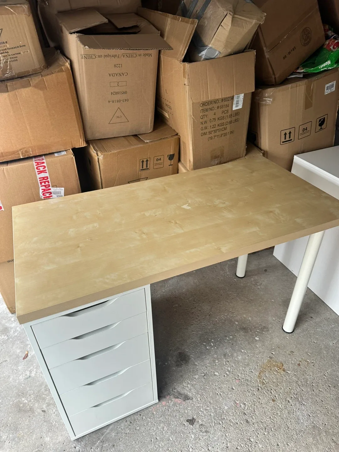 IKEA Alex Desk with Drawer Unit image indicator(3)