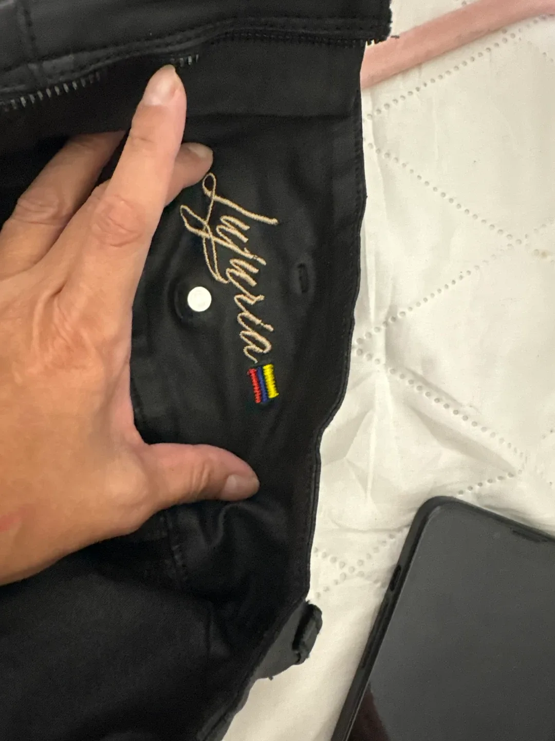 Imperial Black Pants with Gold Chain COLOMBIAN JEANS image indicator(6)