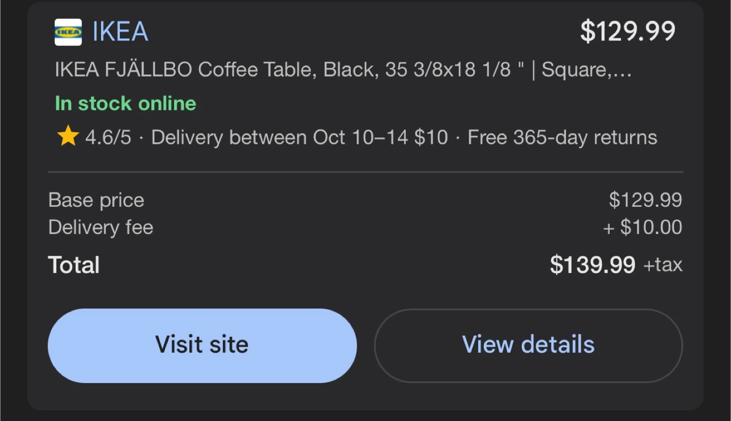 IKEA FJÄLLBO Coffee Table - Black/Wood - photo 5