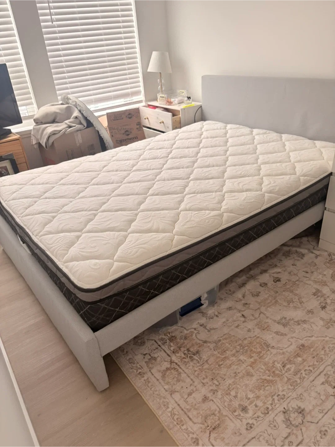 Queen Size Bed Frame and Mattress