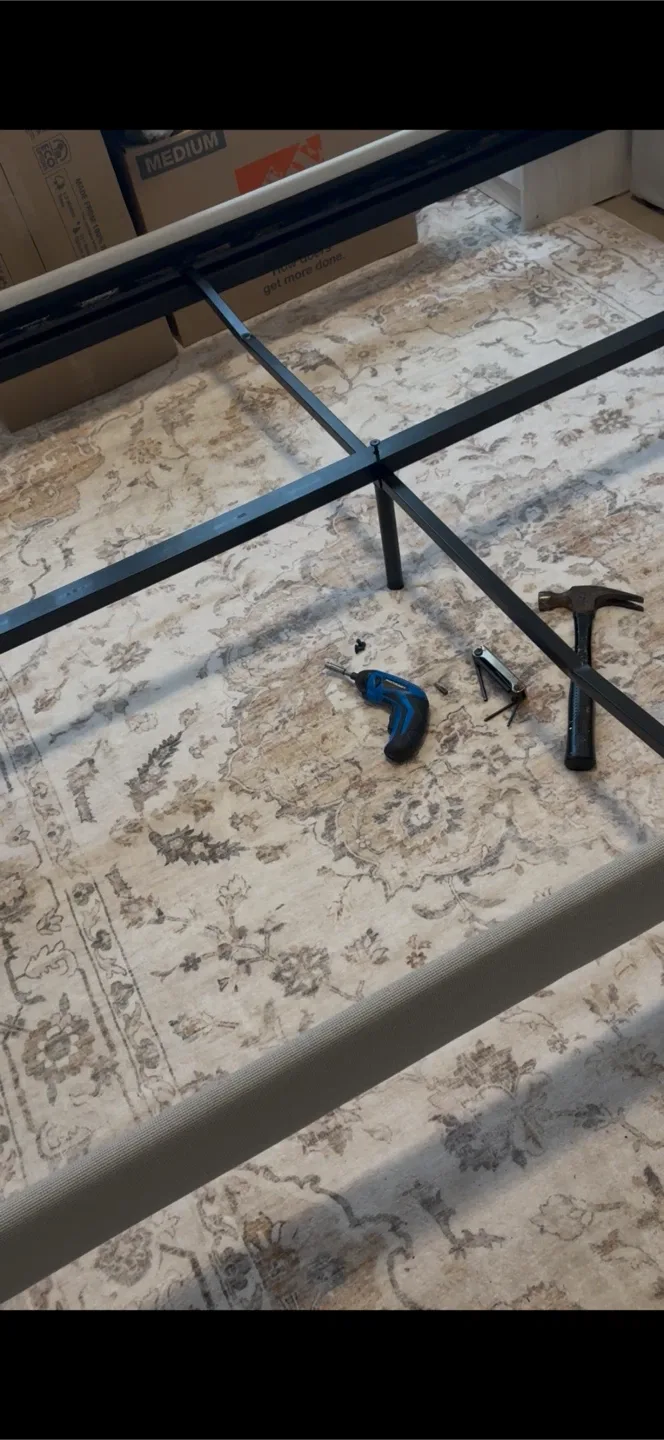 Queen Size Bed Frame and Mattress image indicator(3)