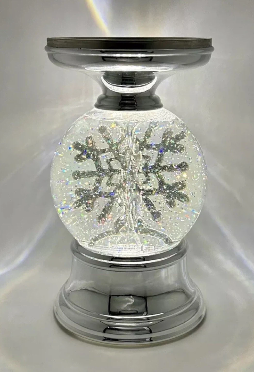 Bath & Body Works Snowflake Pedestal Candle Holder