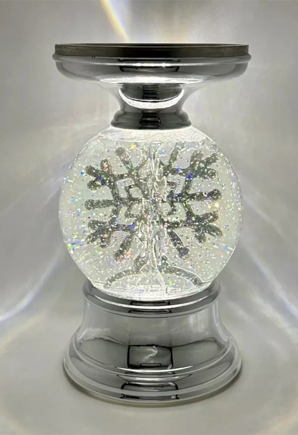 Bath & Body Works Snowflake Pedestal Candle Holder